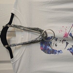 3 for $20☢️Necklace-dark blue,light blue,metallic beads,silver metallic cord